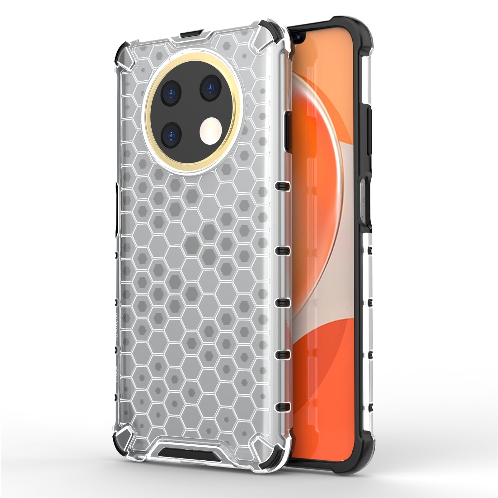 For Huawei nova Y91 4G TPU+PC Protective Phone Case Honeycomb Texture Phone Cover