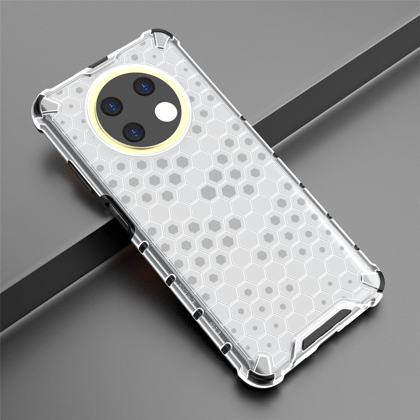 For Huawei nova Y91 4G TPU+PC Protective Phone Case Honeycomb Texture Phone Cover