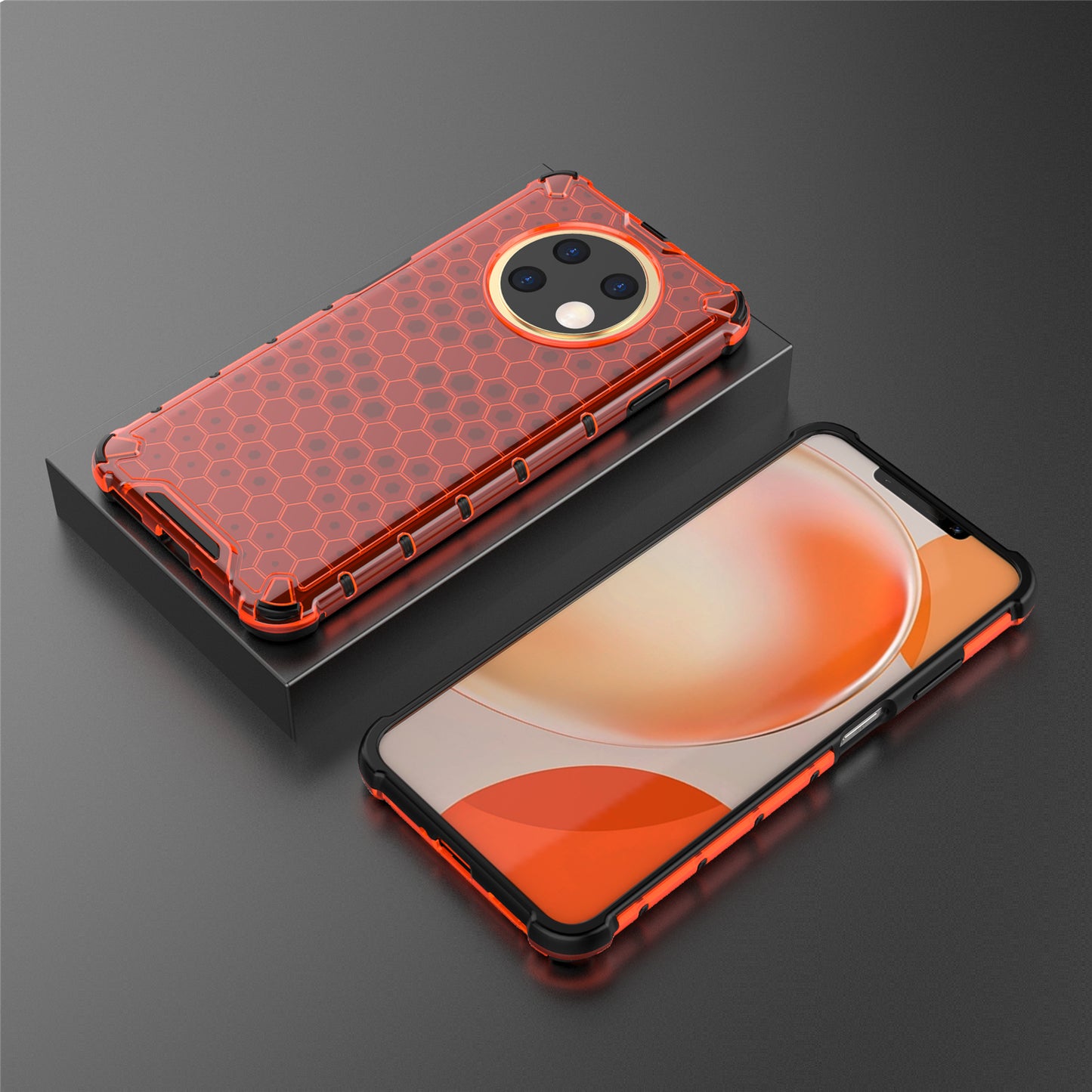 For Huawei nova Y91 4G TPU+PC Protective Phone Case Honeycomb Texture Phone Cover