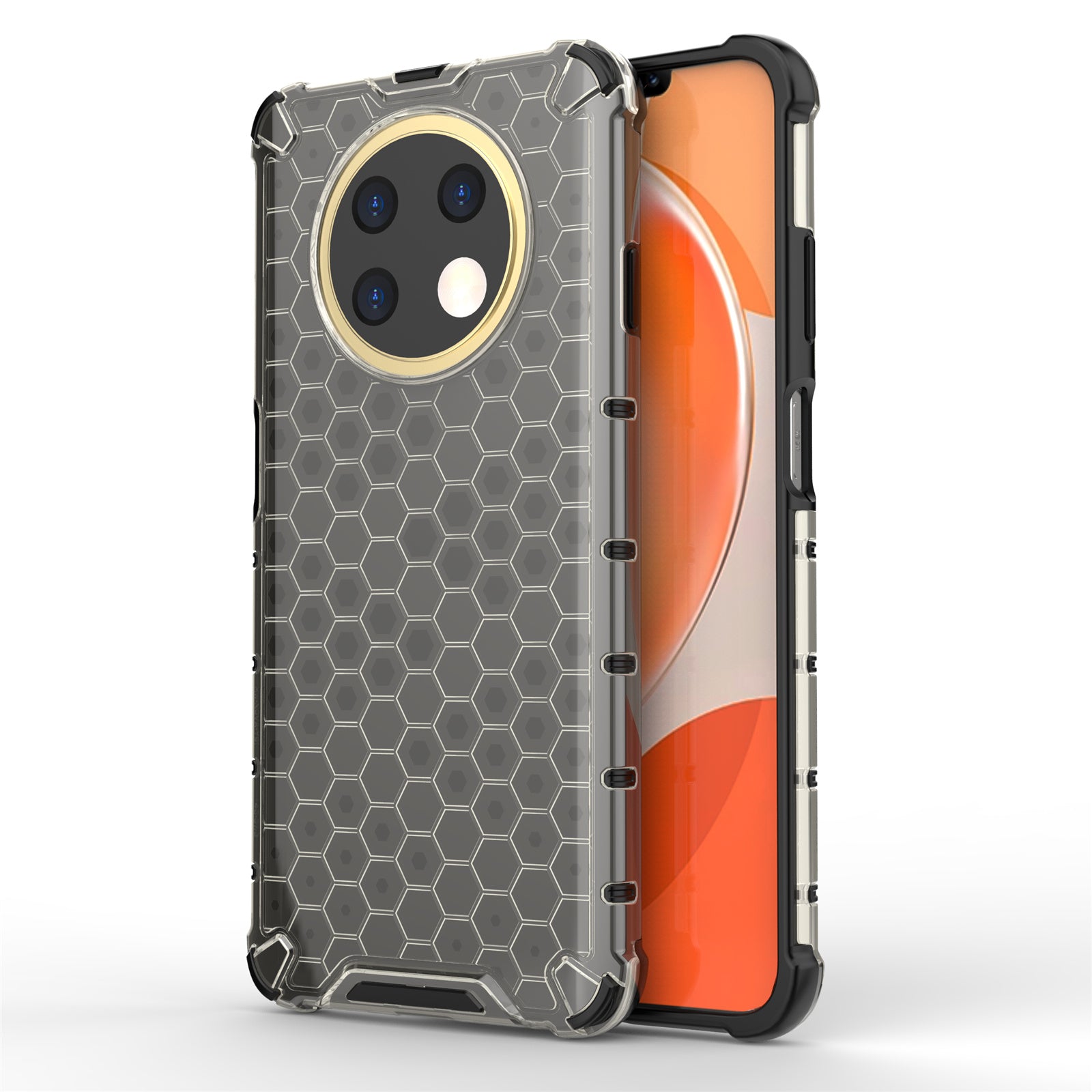 For Huawei nova Y91 4G TPU+PC Protective Phone Case Honeycomb Texture Phone Cover