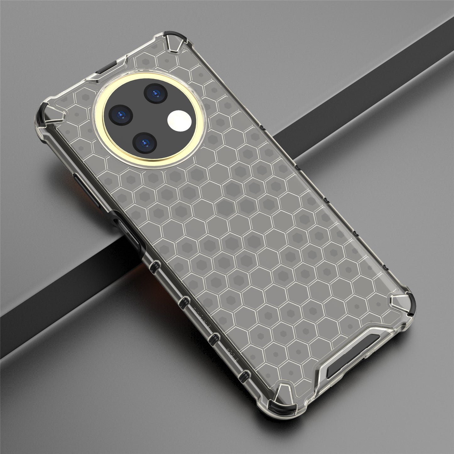 For Huawei nova Y91 4G TPU+PC Protective Phone Case Honeycomb Texture Phone Cover