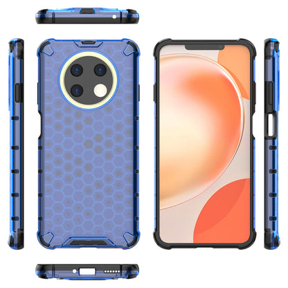 For Huawei nova Y91 4G TPU+PC Protective Phone Case Honeycomb Texture Phone Cover