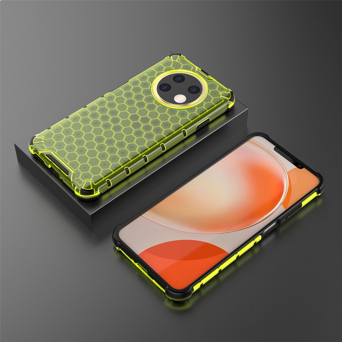For Huawei nova Y91 4G TPU+PC Protective Phone Case Honeycomb Texture Phone Cover