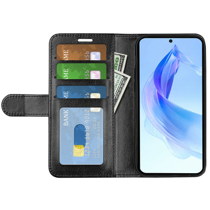 For Honor 90 Lite 5G / X50i 5G Crazy Horse Texture Anti-scratch Phone Wallet Case PU Leather Stand Cover
