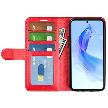For Honor 90 Lite 5G / X50i 5G Crazy Horse Texture Anti-scratch Phone Wallet Case PU Leather Stand Cover