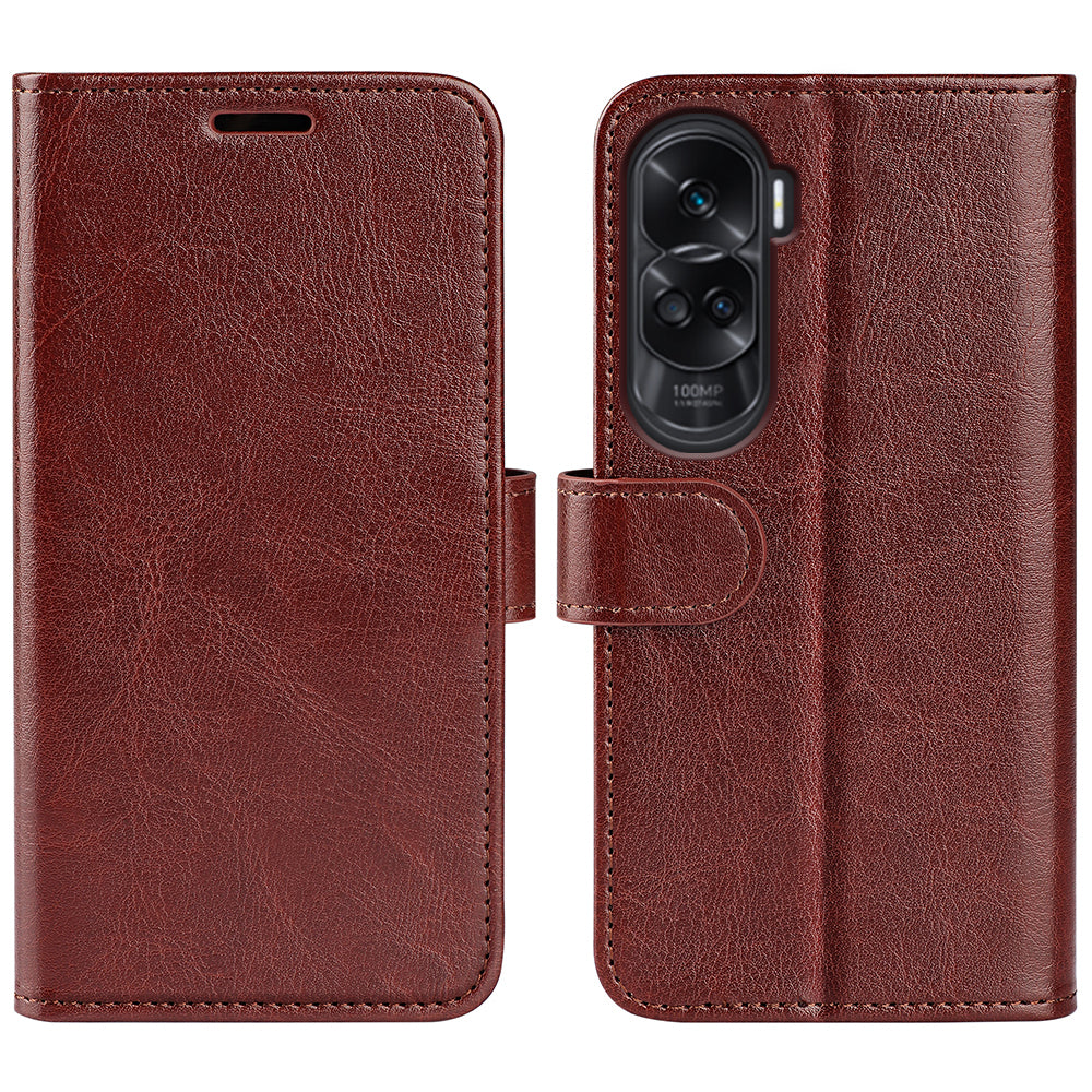 For Honor 90 Lite 5G / X50i 5G Crazy Horse Texture Anti-scratch Phone Wallet Case PU Leather Stand Cover