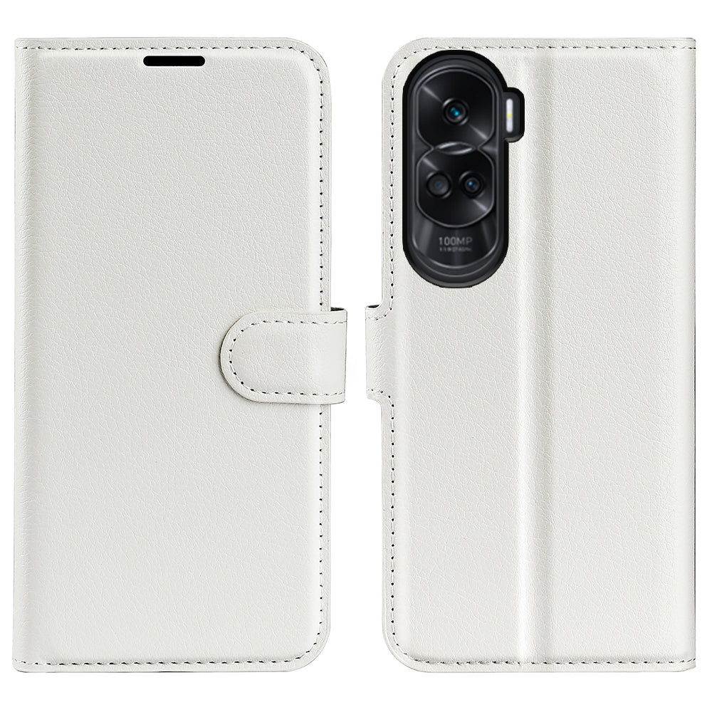 For Honor 90 Lite 5G / X50i 5G Anti-scratch Phone Stand Cover PU Leather Litchi Texture Wallet Case