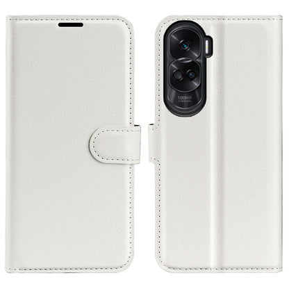 For Honor 90 Lite 5G / X50i 5G Anti-scratch Phone Stand Cover PU Leather Litchi Texture Wallet Case