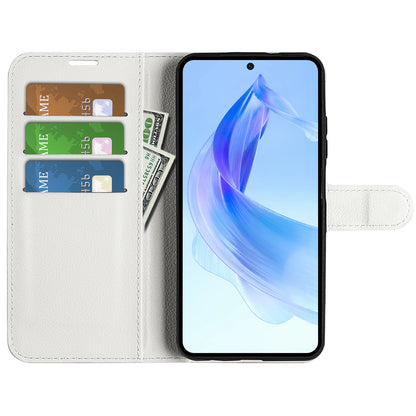 For Honor 90 Lite 5G / X50i 5G Anti-scratch Phone Stand Cover PU Leather Litchi Texture Wallet Case