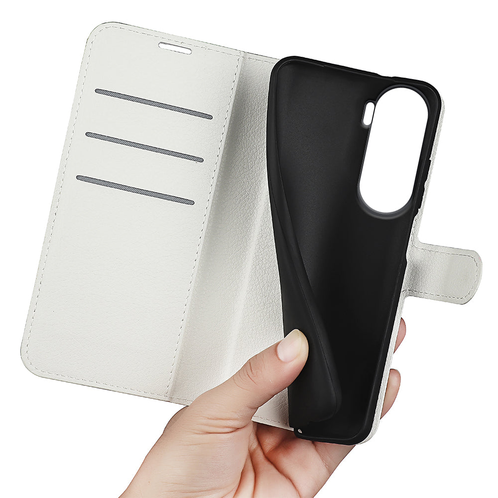 For Honor 90 Lite 5G / X50i 5G Anti-scratch Phone Stand Cover PU Leather Litchi Texture Wallet Case