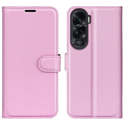 For Honor 90 Lite 5G / X50i 5G Anti-scratch Phone Stand Cover PU Leather Litchi Texture Wallet Case