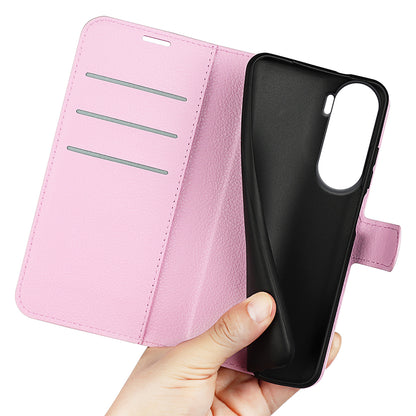 For Honor 90 Lite 5G / X50i 5G Anti-scratch Phone Stand Cover PU Leather Litchi Texture Wallet Case