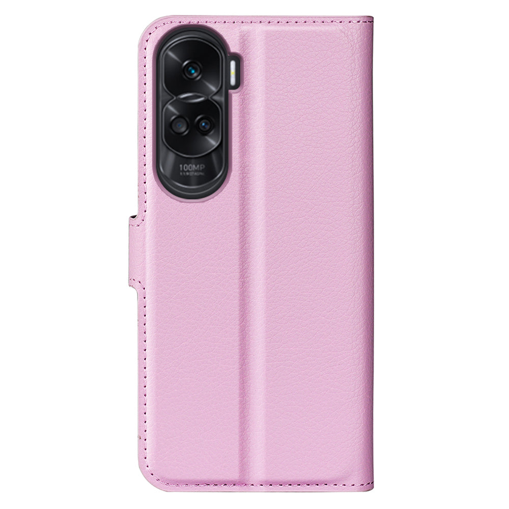 For Honor 90 Lite 5G / X50i 5G Anti-scratch Phone Stand Cover PU Leather Litchi Texture Wallet Case