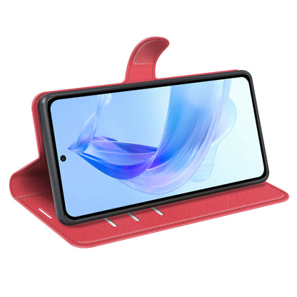 For Honor 90 Lite 5G / X50i 5G Anti-scratch Phone Stand Cover PU Leather Litchi Texture Wallet Case