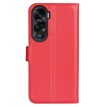 For Honor 90 Lite 5G / X50i 5G Anti-scratch Phone Stand Cover PU Leather Litchi Texture Wallet Case