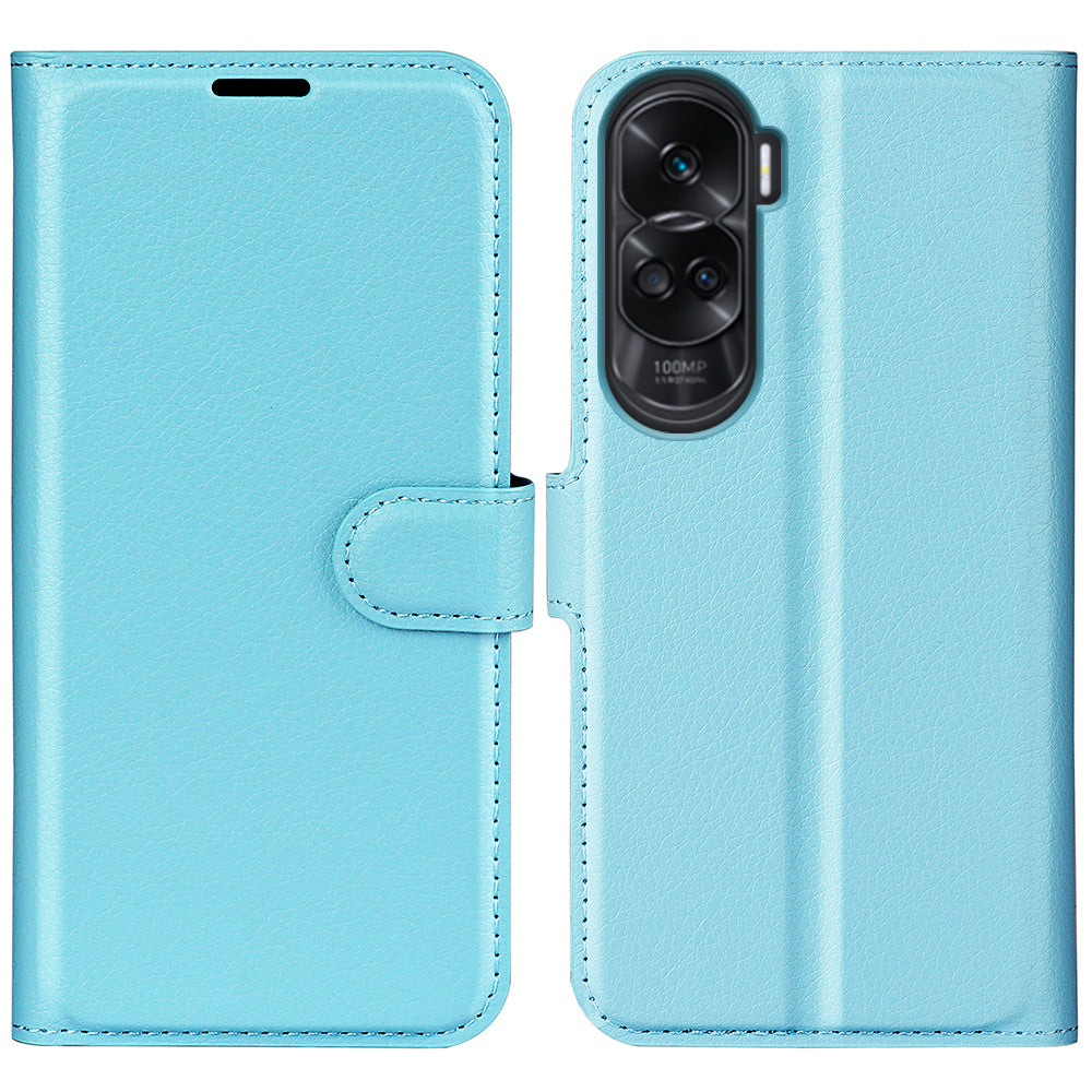 For Honor 90 Lite 5G / X50i 5G Anti-scratch Phone Stand Cover PU Leather Litchi Texture Wallet Case