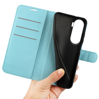 For Honor 90 Lite 5G / X50i 5G Anti-scratch Phone Stand Cover PU Leather Litchi Texture Wallet Case