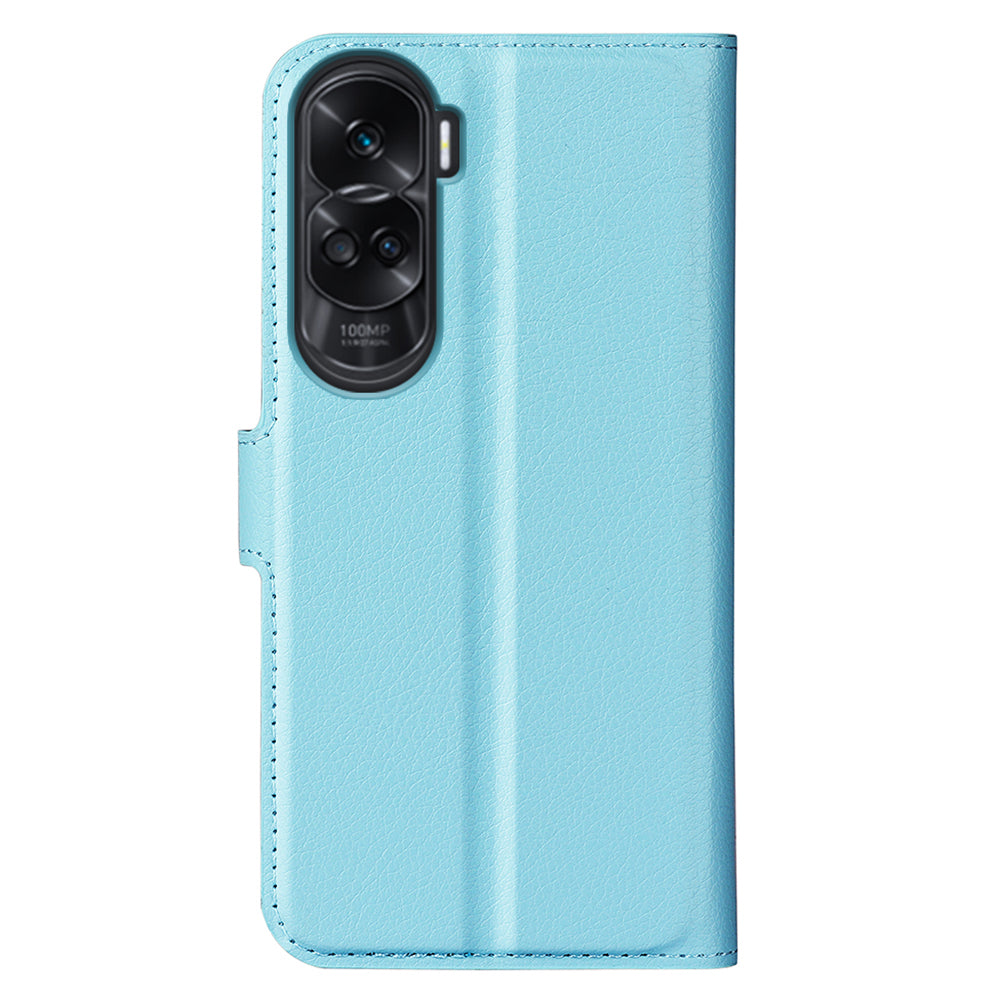 For Honor 90 Lite 5G / X50i 5G Anti-scratch Phone Stand Cover PU Leather Litchi Texture Wallet Case