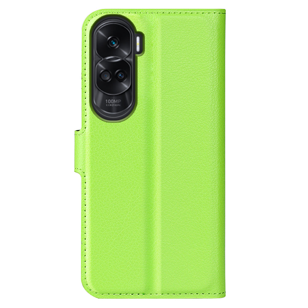 For Honor 90 Lite 5G / X50i 5G Anti-scratch Phone Stand Cover PU Leather Litchi Texture Wallet Case