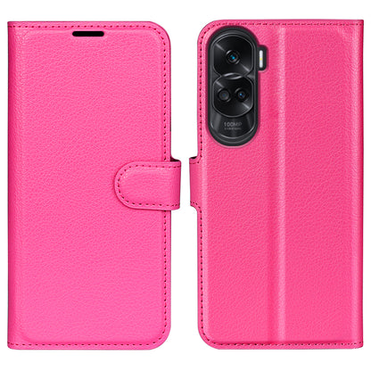 For Honor 90 Lite 5G / X50i 5G Anti-scratch Phone Stand Cover PU Leather Litchi Texture Wallet Case