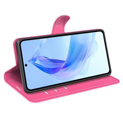 For Honor 90 Lite 5G / X50i 5G Anti-scratch Phone Stand Cover PU Leather Litchi Texture Wallet Case