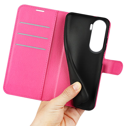 For Honor 90 Lite 5G / X50i 5G Anti-scratch Phone Stand Cover PU Leather Litchi Texture Wallet Case