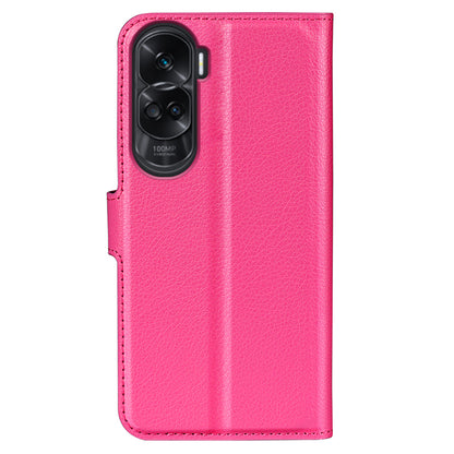 For Honor 90 Lite 5G / X50i 5G Anti-scratch Phone Stand Cover PU Leather Litchi Texture Wallet Case