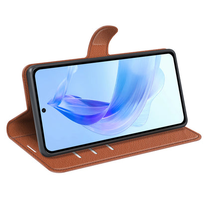 For Honor 90 Lite 5G / X50i 5G Anti-scratch Phone Stand Cover PU Leather Litchi Texture Wallet Case