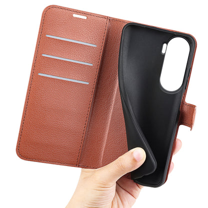 For Honor 90 Lite 5G / X50i 5G Anti-scratch Phone Stand Cover PU Leather Litchi Texture Wallet Case