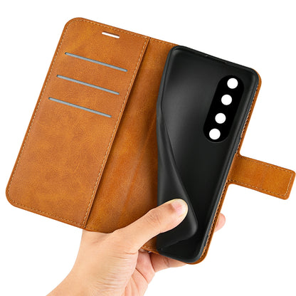 For Honor 90 Pro Scratch Resistant PU Leather Wallet Stand Protective Case Calf Texture Phone Cover