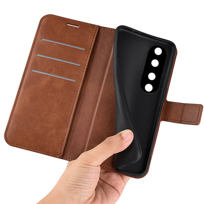 For Honor 90 Pro Scratch Resistant PU Leather Wallet Stand Protective Case Calf Texture Phone Cover