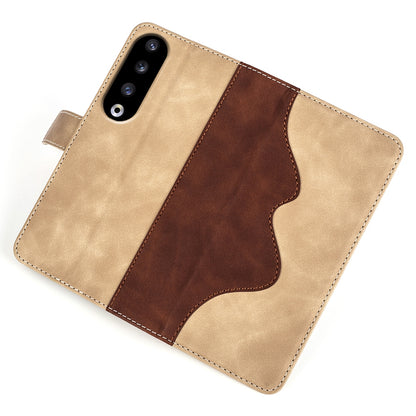 For Honor 90 Pro PU Leather Wallet Phone Cover Dual-color Splicing Anti-drop Stand Case
