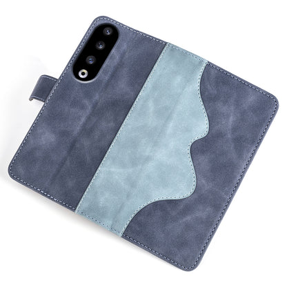 For Honor 90 Pro PU Leather Wallet Phone Cover Dual-color Splicing Anti-drop Stand Case
