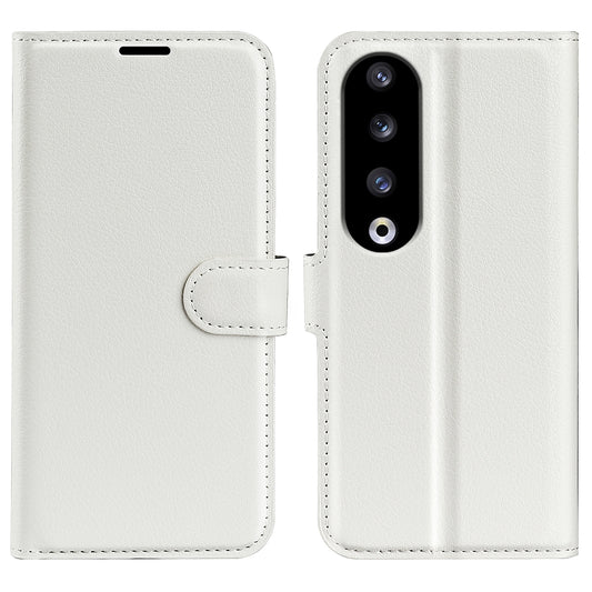 For Honor 90 Pro Litchi Texture Wallet PU Leather Phone Case Shockproof Stand Cover