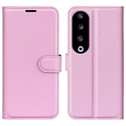 For Honor 90 Pro Litchi Texture Wallet PU Leather Phone Case Shockproof Stand Cover
