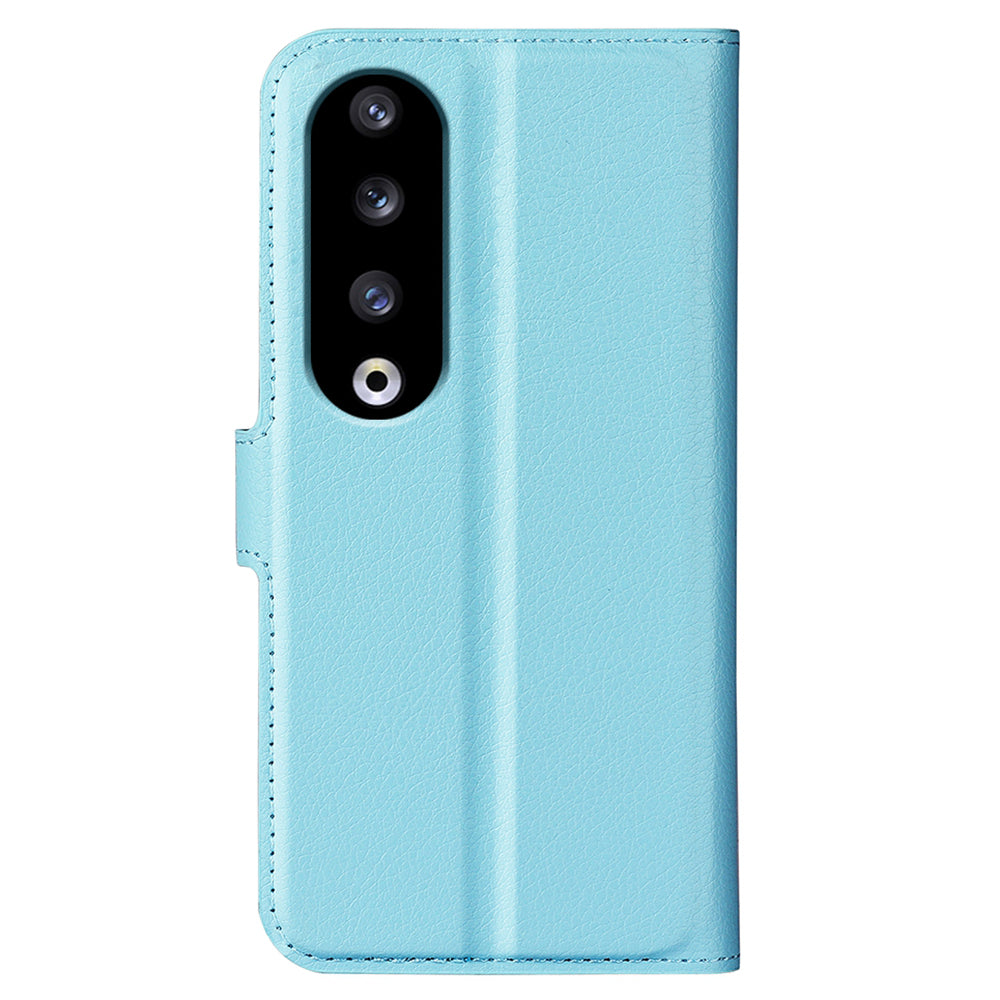 For Honor 90 Pro Litchi Texture Wallet PU Leather Phone Case Shockproof Stand Cover