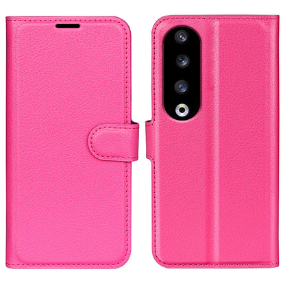 For Honor 90 Pro Litchi Texture Wallet PU Leather Phone Case Shockproof Stand Cover