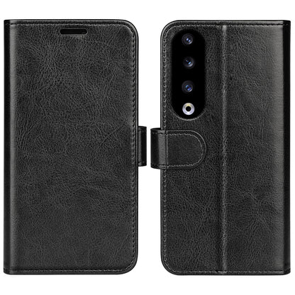 For Honor 90 Pro Crazy Horse Texture Phone Wallet Case PU Leather Anti-scratch Stand Cover