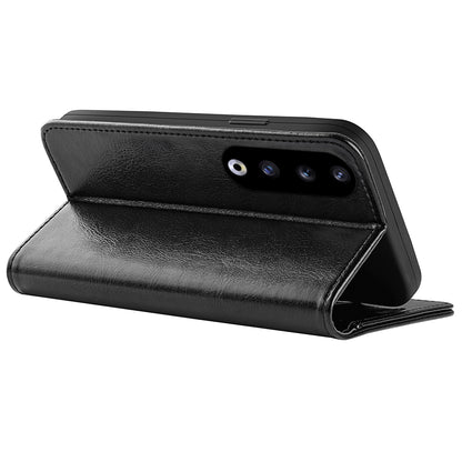 For Honor 90 Pro Crazy Horse Texture Phone Wallet Case PU Leather Anti-scratch Stand Cover