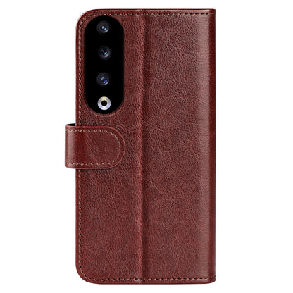 For Honor 90 Pro Crazy Horse Texture Phone Wallet Case PU Leather Anti-scratch Stand Cover