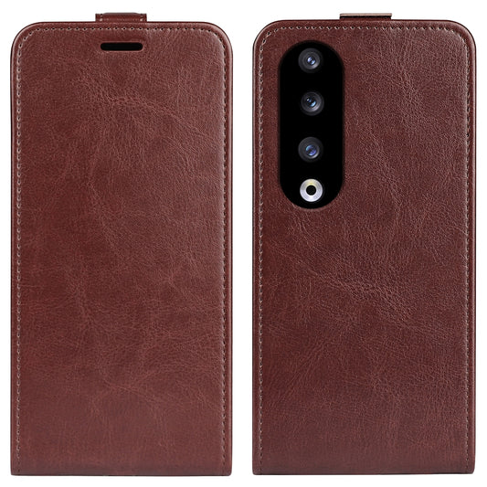 For Honor 90 Pro PU Leather Phone Case with Card Holder Vertical Flip Protective Phone Cover