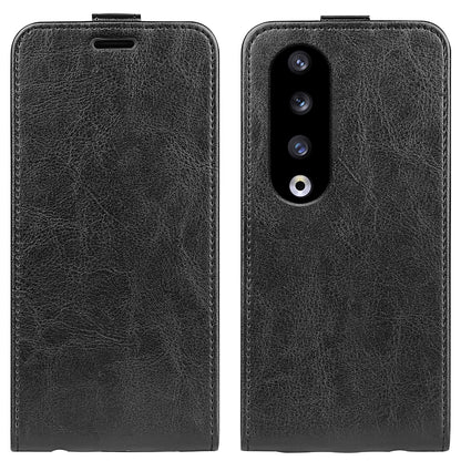 For Honor 90 Pro PU Leather Phone Case with Card Holder Vertical Flip Protective Phone Cover