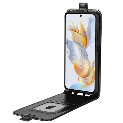 For Honor 90 Pro PU Leather Phone Case with Card Holder Vertical Flip Protective Phone Cover