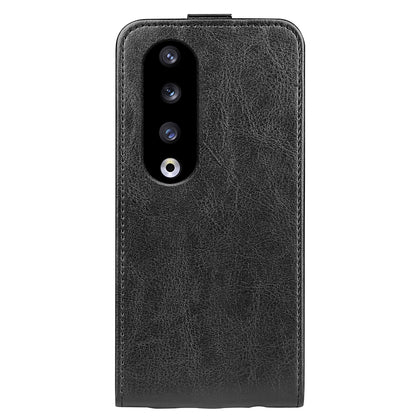 For Honor 90 Pro PU Leather Phone Case with Card Holder Vertical Flip Protective Phone Cover