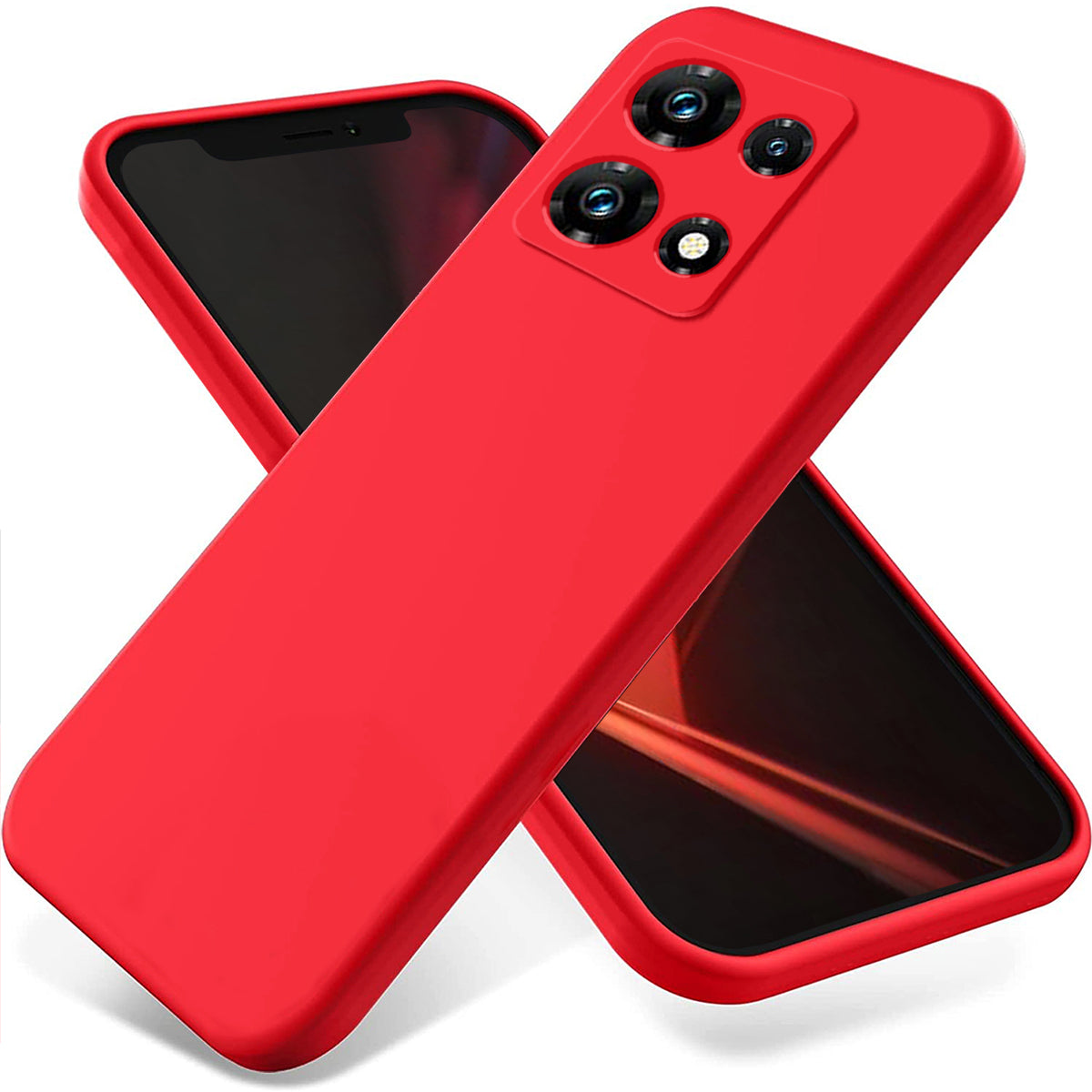 For Infinix Note 30 Pro 4G Soft Lining Phone Case Liquid Silicone Shockproof Cover with Strap