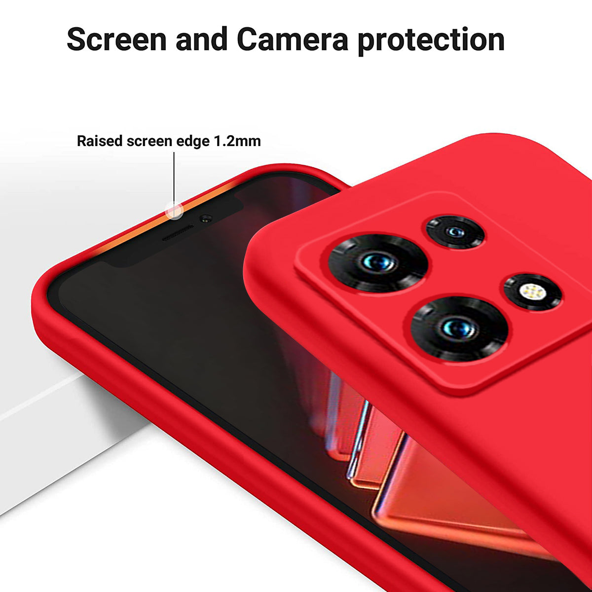For Infinix Note 30 Pro 4G Soft Lining Phone Case Liquid Silicone Shockproof Cover with Strap