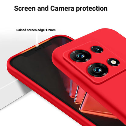 For Infinix Note 30 Pro 4G Soft Lining Phone Case Liquid Silicone Shockproof Cover with Strap