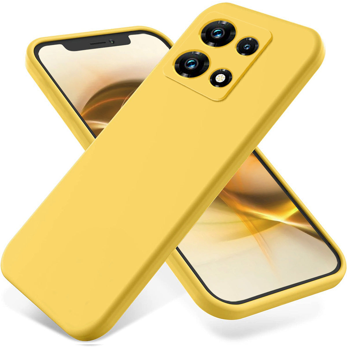 For Infinix Note 30 Pro 4G Soft Lining Phone Case Liquid Silicone Shockproof Cover with Strap