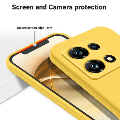 For Infinix Note 30 Pro 4G Soft Lining Phone Case Liquid Silicone Shockproof Cover with Strap