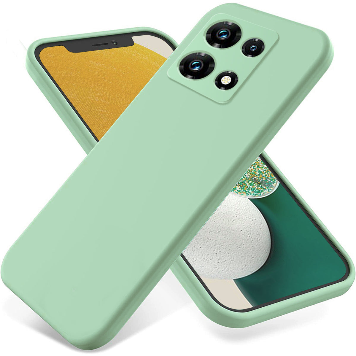For Infinix Note 30 Pro 4G Soft Lining Phone Case Liquid Silicone Shockproof Cover with Strap